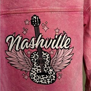 Custom pink denim Nashville jacket!